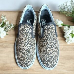 Vans Leopard Print Classic Slip-On Sneakers | Size 6 Juniors